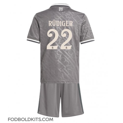 Real Madrid Antonio Rudiger #22 Tredje sæt Børn 2024-25 Kortærmet (+ Korte bukser)